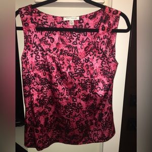 St John Women’s Top Blouse Camisole Silk Blend Animal Print - Size Small